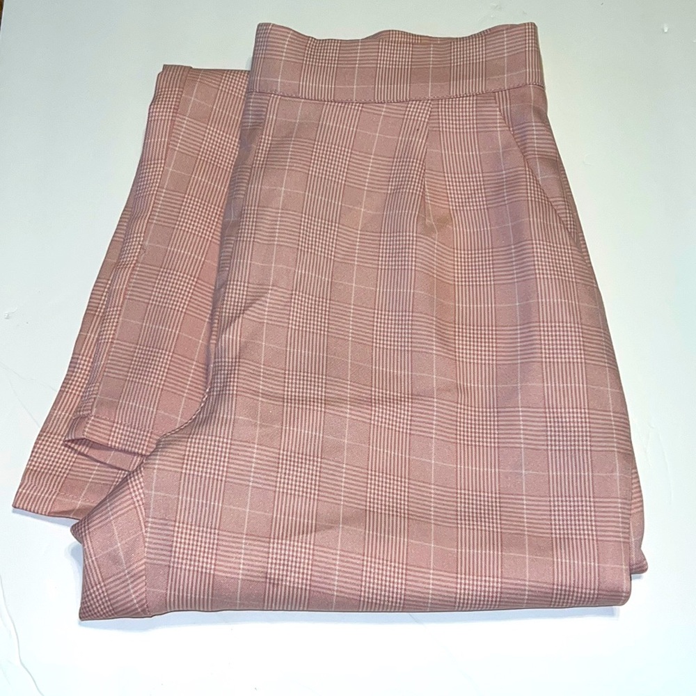 Nasty Gal Pink and White Dress Pants